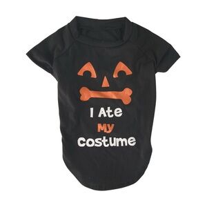 Black & Orange Halloween “I Ate My Costume” Pet Tee